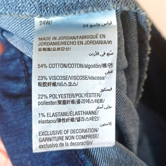 Charter Club Womens Plus Size 24W Blue   Red Velvet Trim Cambridge Slim Pants - Picture 11 of 12